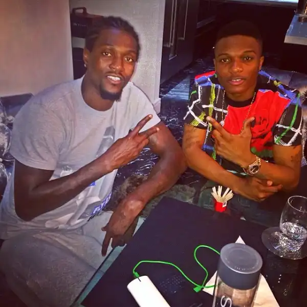 Wizkid Enjoys Dinner with Emmanuel Adebayo [Photo]